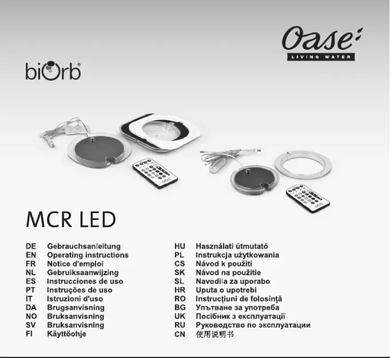 Imagen de la primera página del manual del dispositivo biOrb TUBE 30