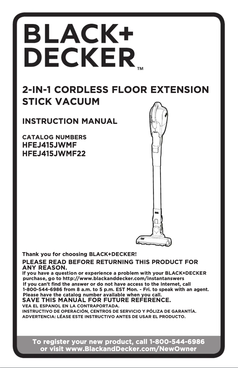 Página 1 del manual Manual de usuario Black & Decker HFEJ415JWMF10