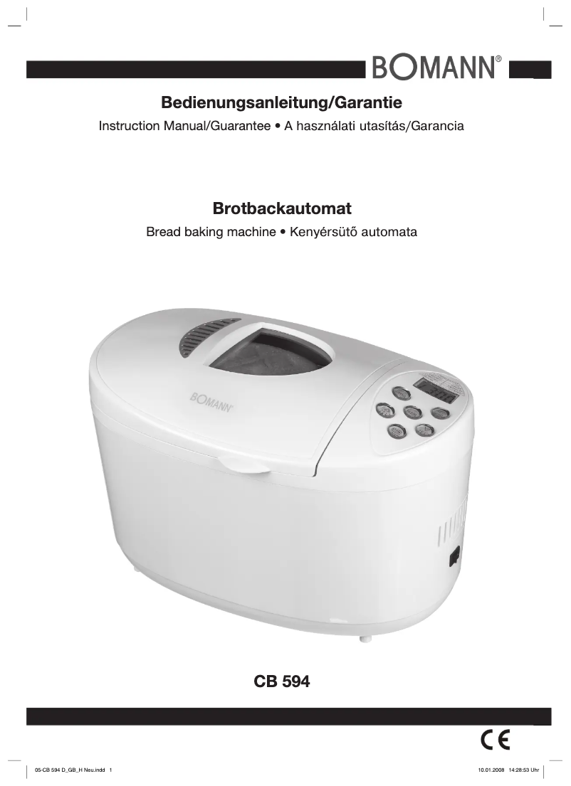 Imagen de la primera página del manual del dispositivo CB 594