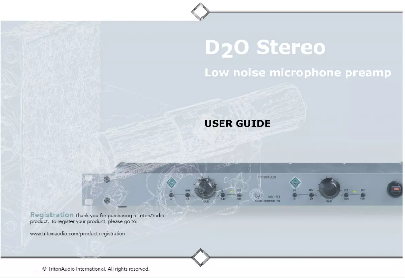 Imagen de la primera página del manual del dispositivo D2O Stereo