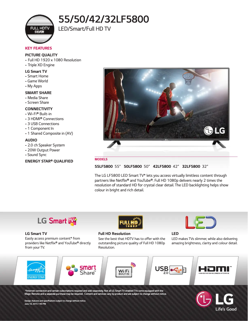 Página nº 1 - Ficha técnica LG 55LF5800