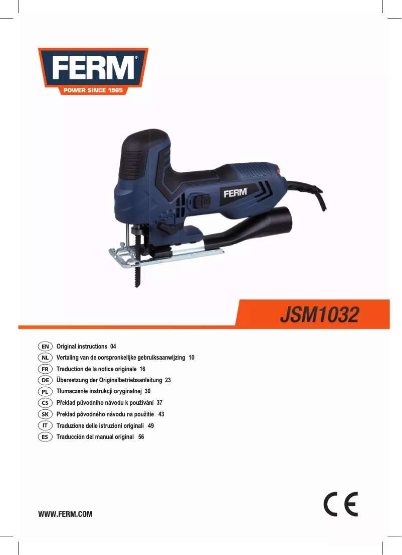 Imagen de la primera página del manual del dispositivo JSM1032