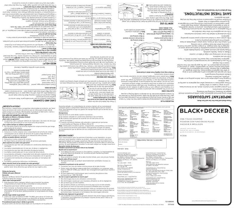 Imagen de la primera página del manual del dispositivo HC306
