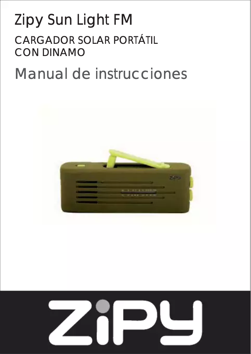 Imagen de la primera página del manual del dispositivo Sun Light FM