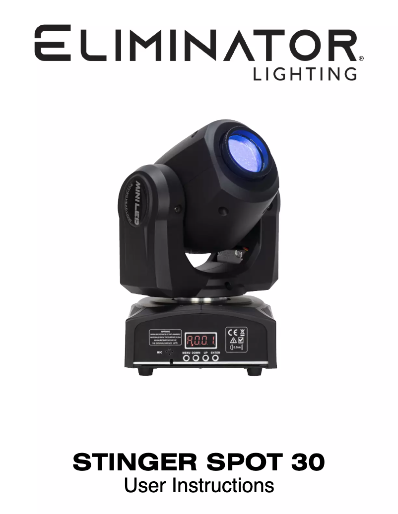 Página 1 del manual Manual de usuario Eliminator Lighting Stinger Spot 30