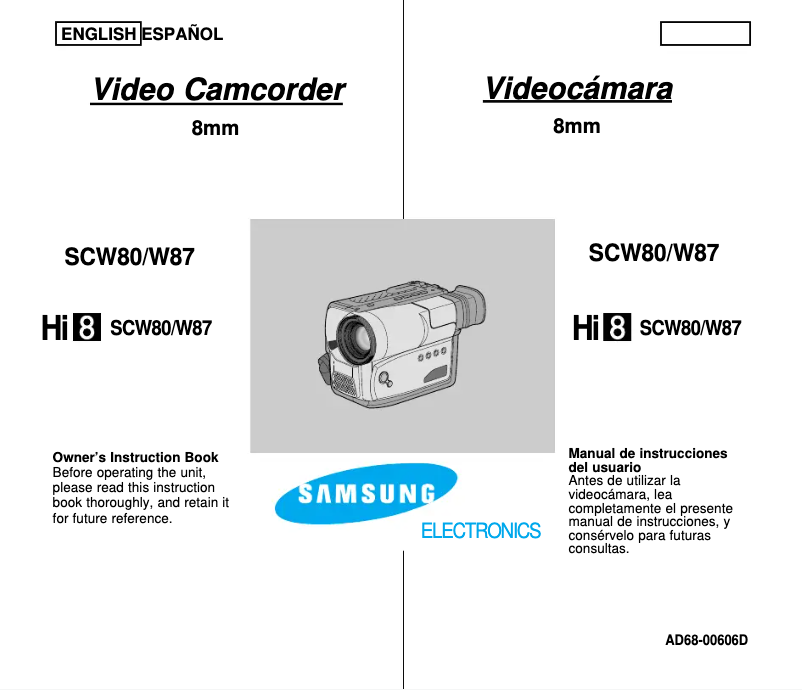 Imagen de la primera página del manual del dispositivo SC-W80
