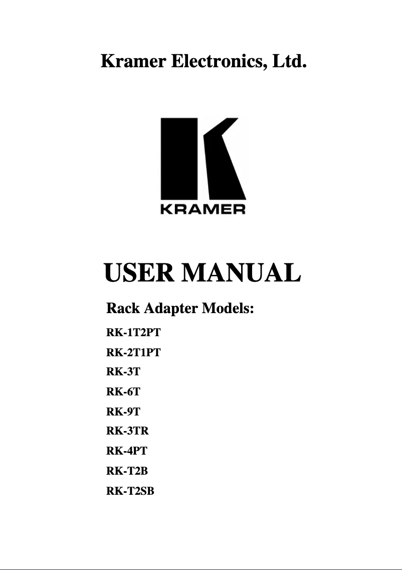 Imagen de la primera página del manual del dispositivo RK-T2B
