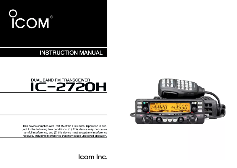 Página 1 del manual Manual de usuario ICOM IC-2720H