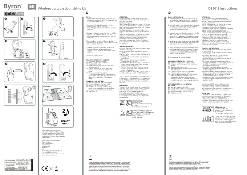 Imagen de la primera página del manual del dispositivo DB401E