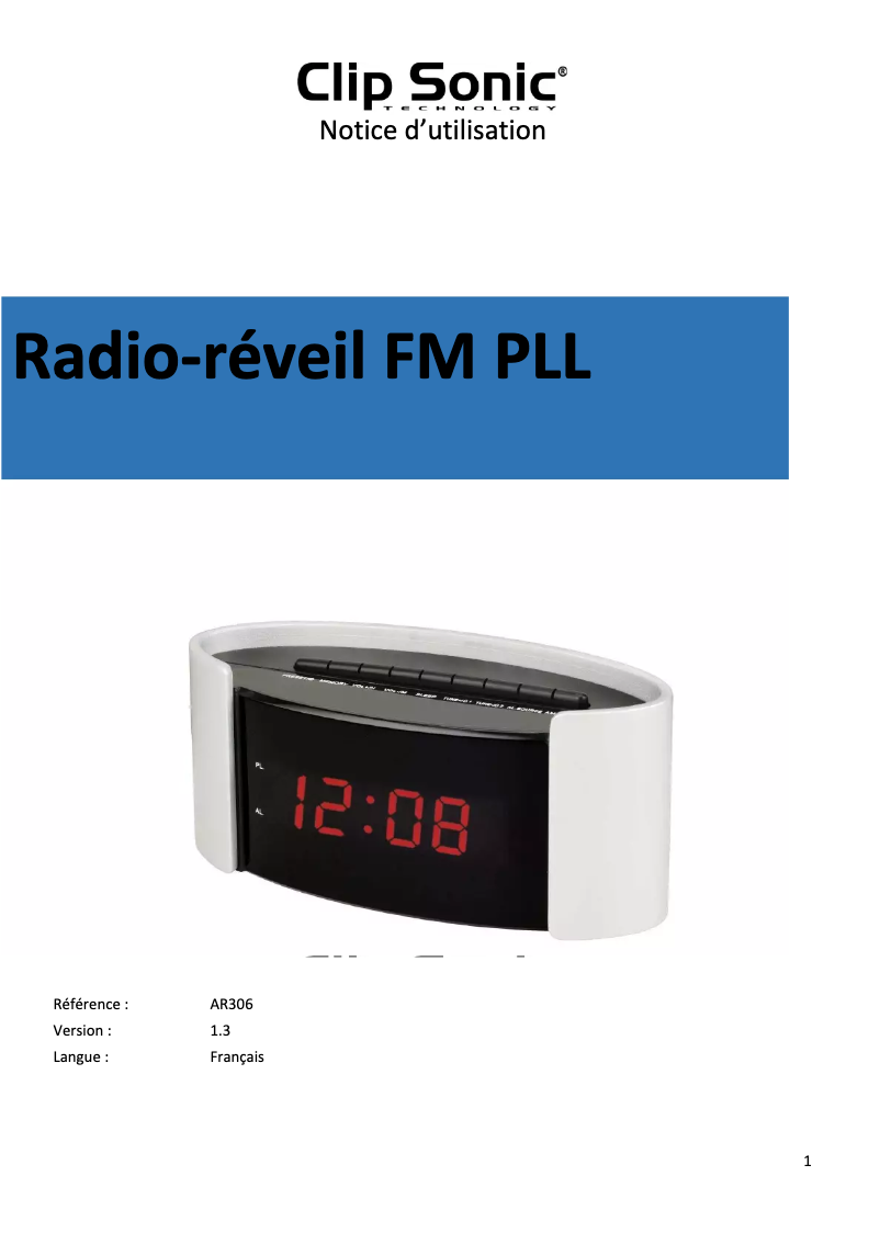 Página 1 del manual Manual de usuario Clip Sonic AR306