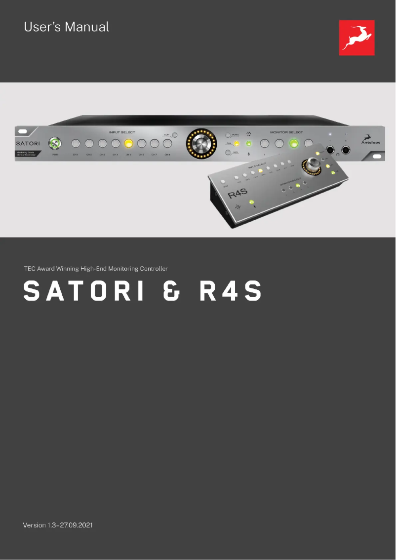 Imagen de la primera página del manual del dispositivo Satori