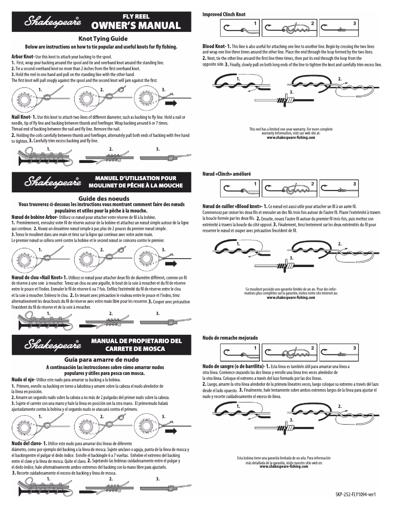 Página nº 1 - Manual de usuario Shakespeare Agility Fly