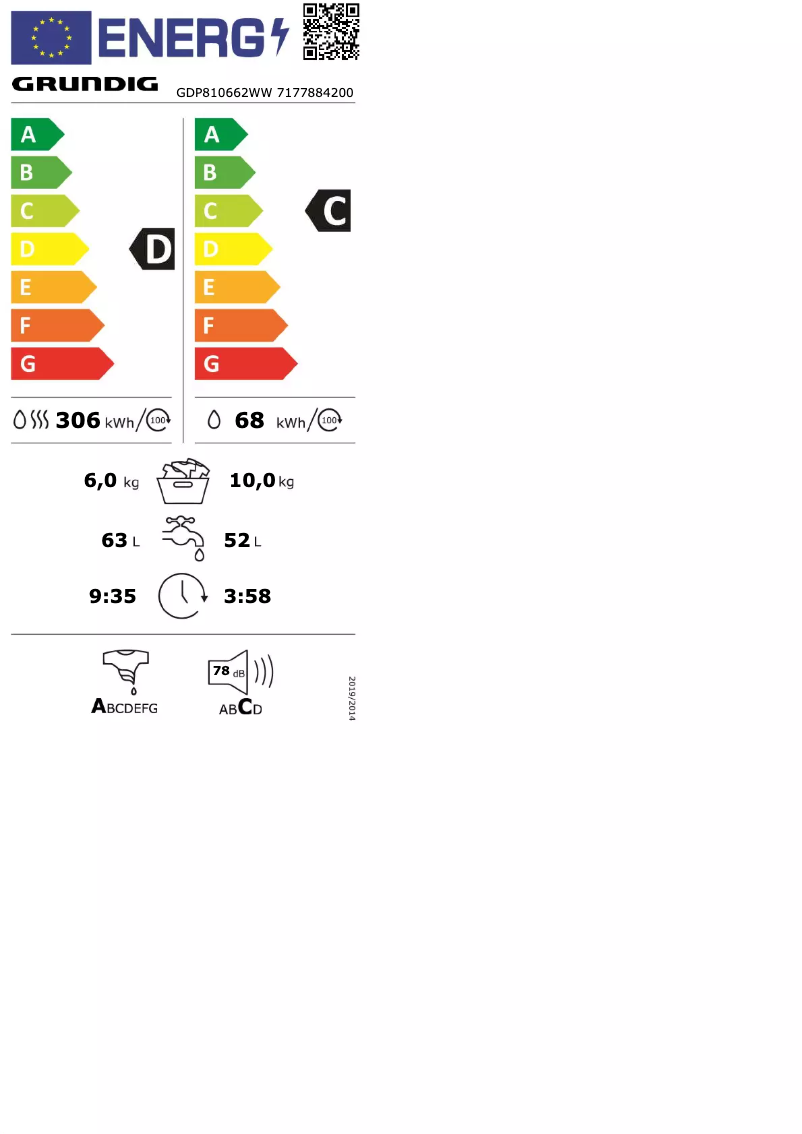 Imagen de la primera página del manual del dispositivo GDP810662WW