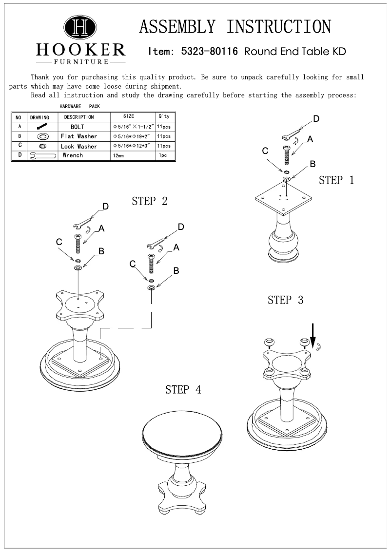 Página 1 del manual Manual de usuario Hooker 5323-80116