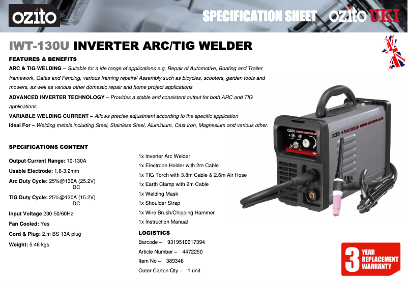 Imagen de la primera página del manual del dispositivo IWT-130U