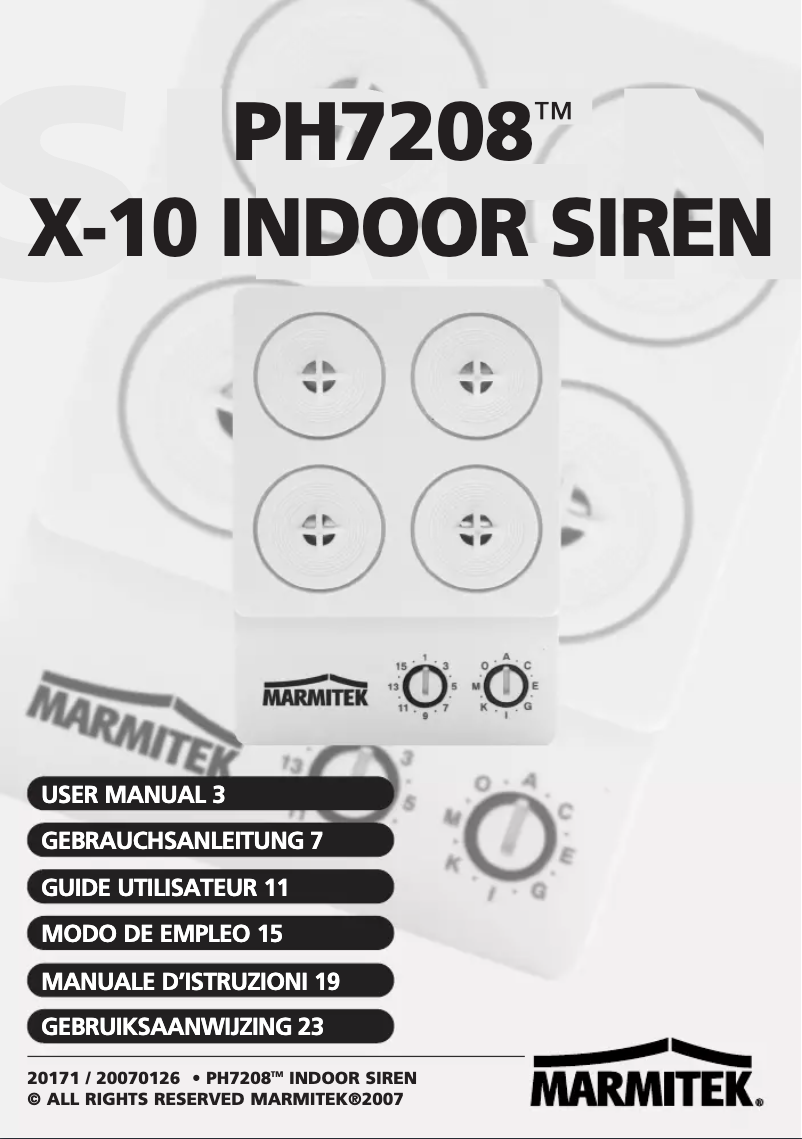Página 1 del manual Manual de usuario Marmitek PH7208