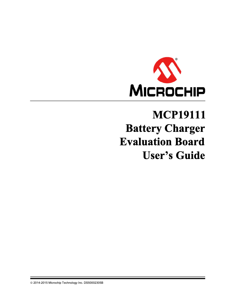 Imagen de la primera página del manual del dispositivo MCP19110