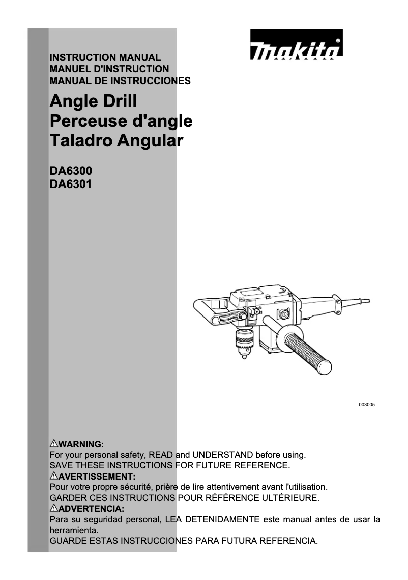 Imagen de la primera página del manual del dispositivo DA6301