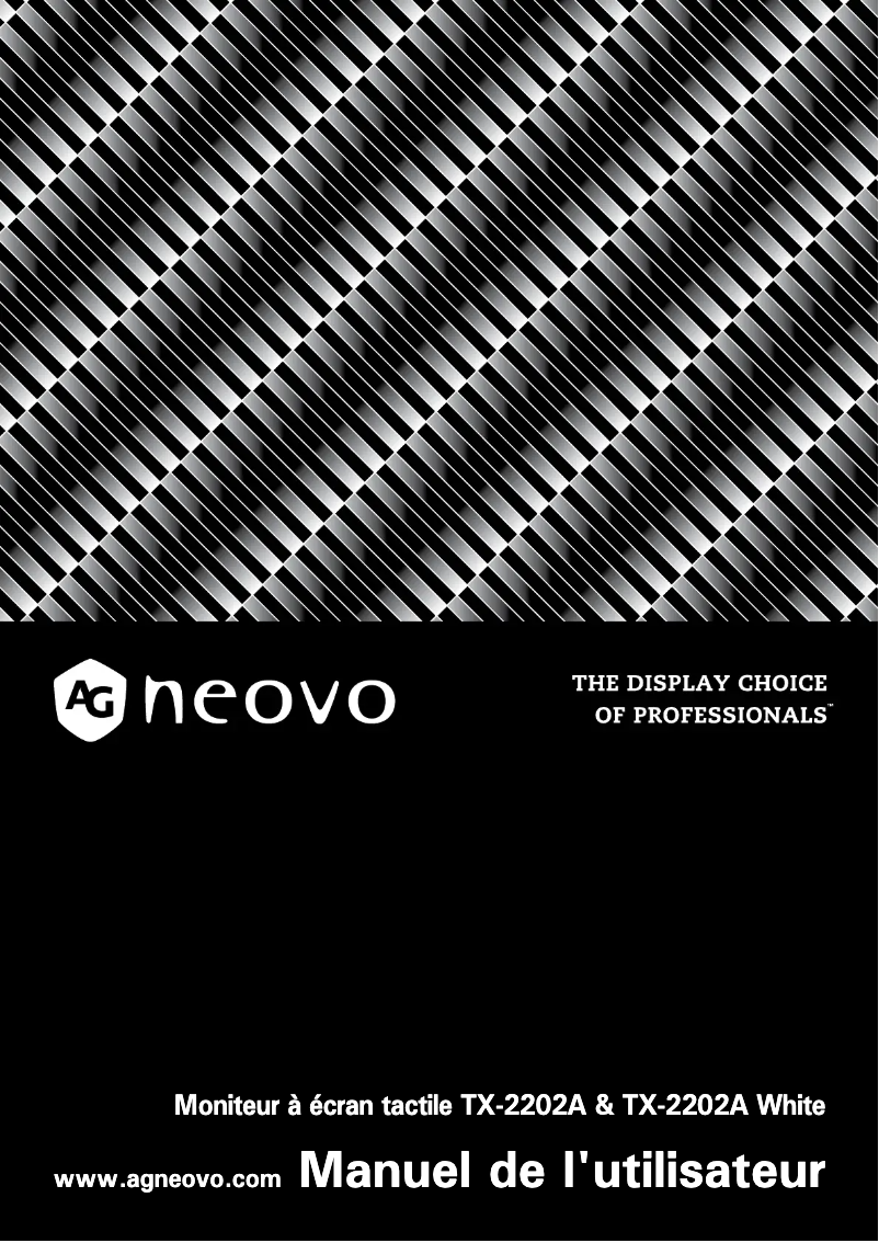 Página 1 del manual Manual de usuario AG Neovo TX-2202A