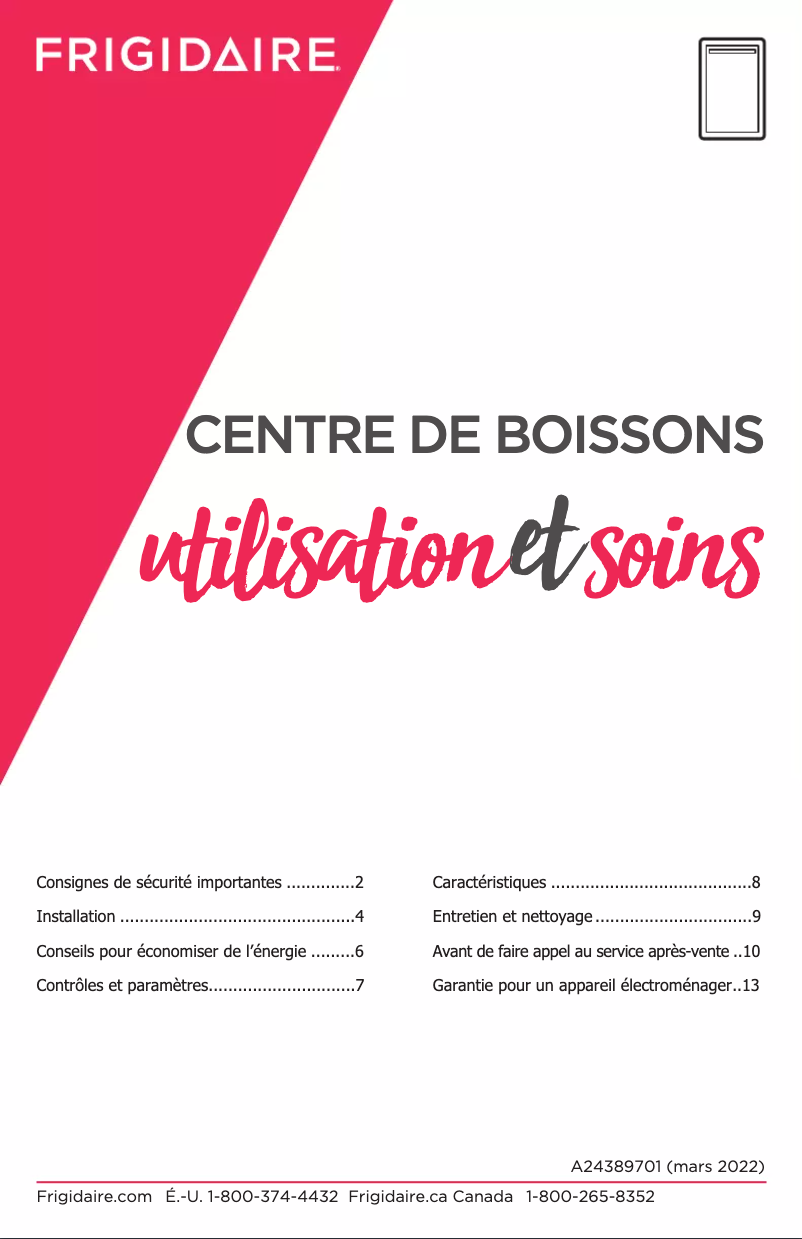 Página 1 del manual Manual de usuario Frigidaire FRYB4623AS