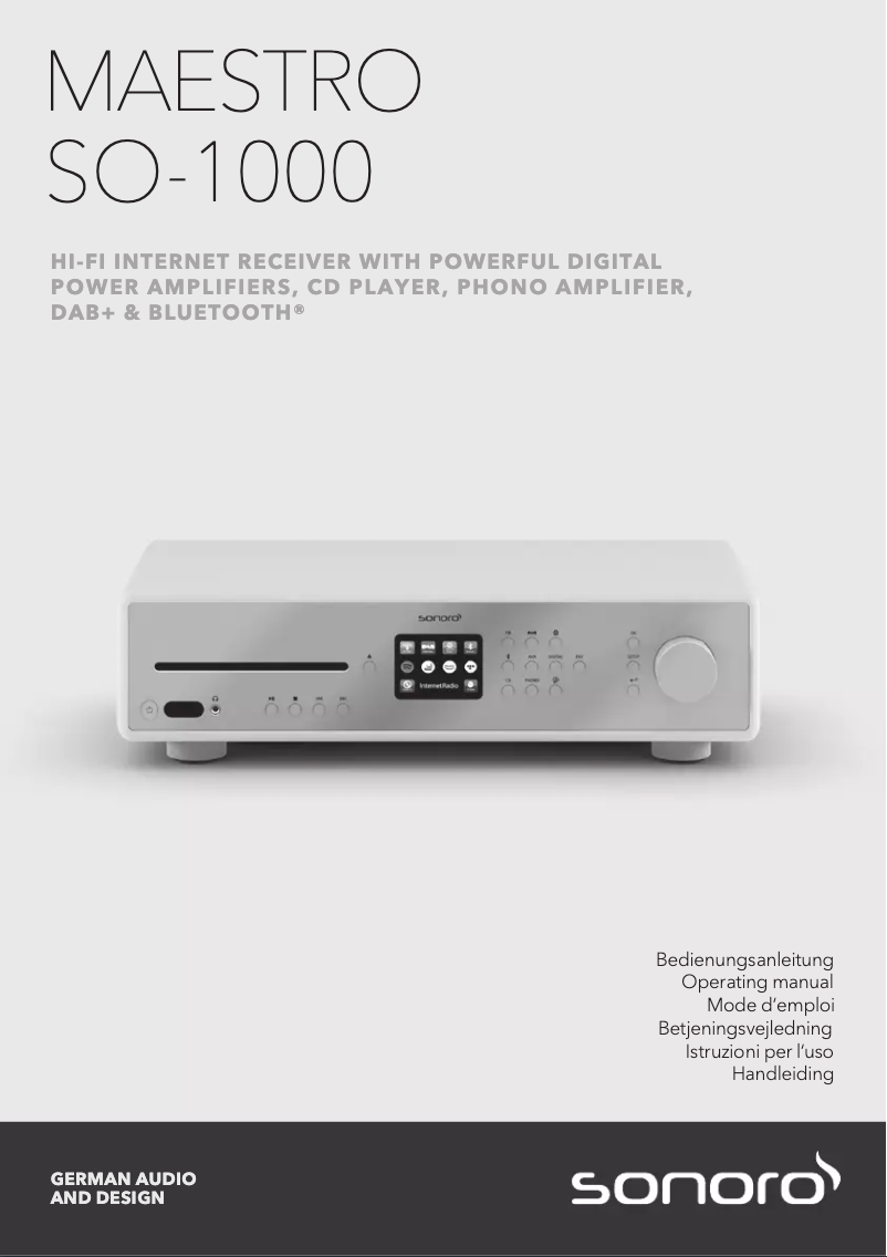 Imagen de la primera página del manual del dispositivo Maestro SO-1000