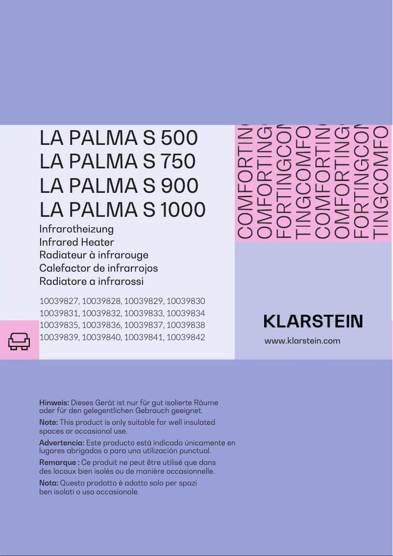 Imagen de la primera página del manual del dispositivo La Palma S 900