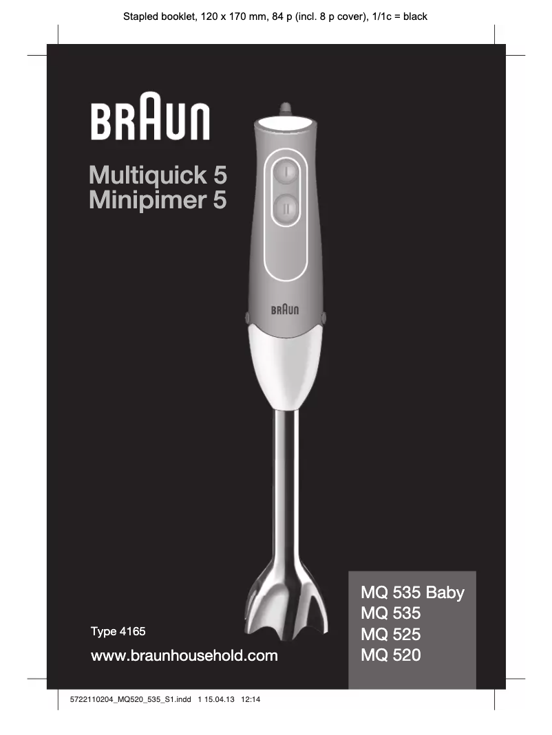 Página 1 del manual Manual de usuario Braun Multiquick 5 MQ 535 Baby