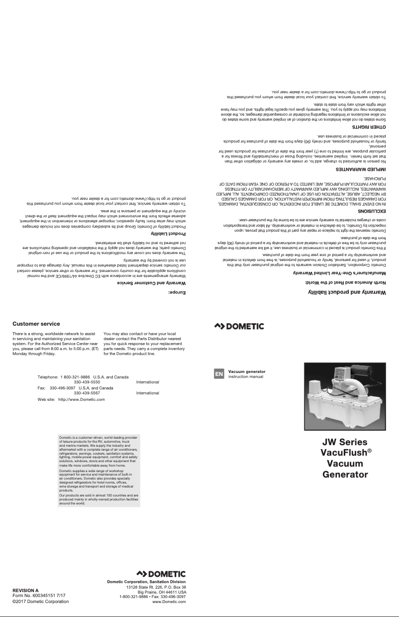 Página nº 1 - Manual de usuario Dometic VG4