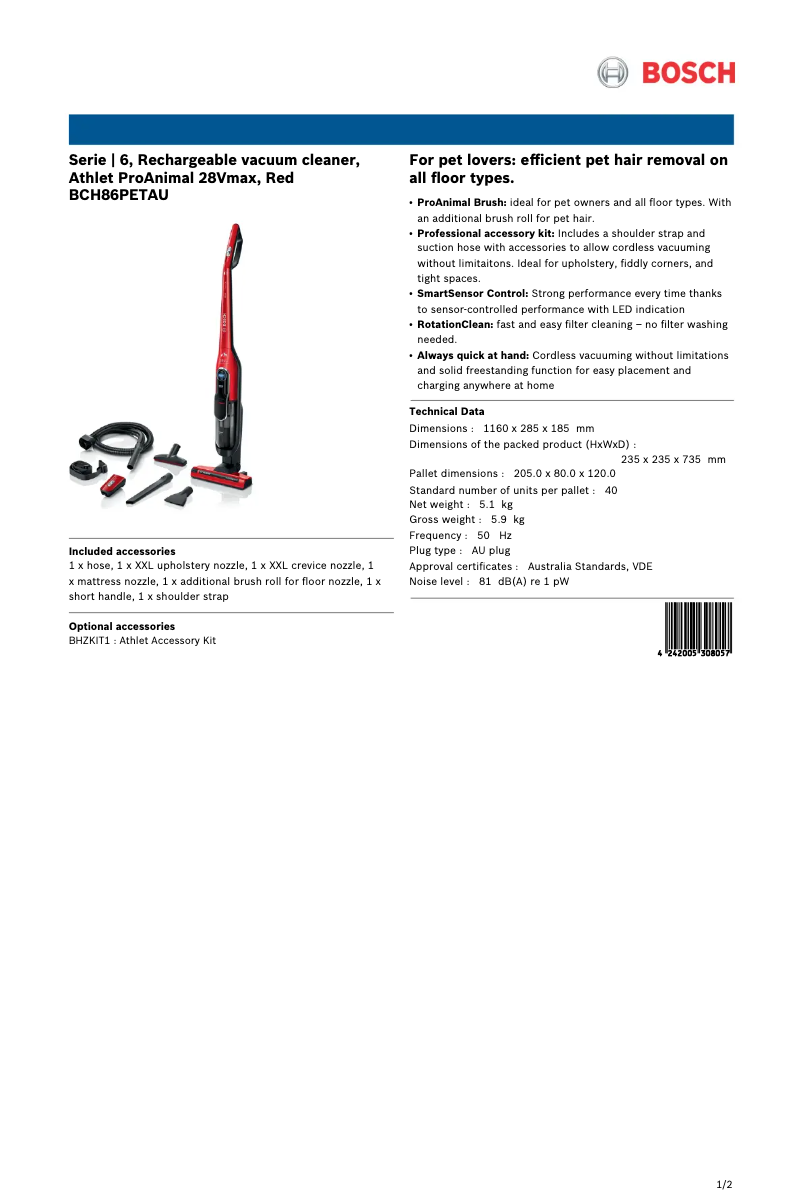 Imagen de la primera página del manual del dispositivo Series 6 Athlet ProAnimal BCH86PETAU