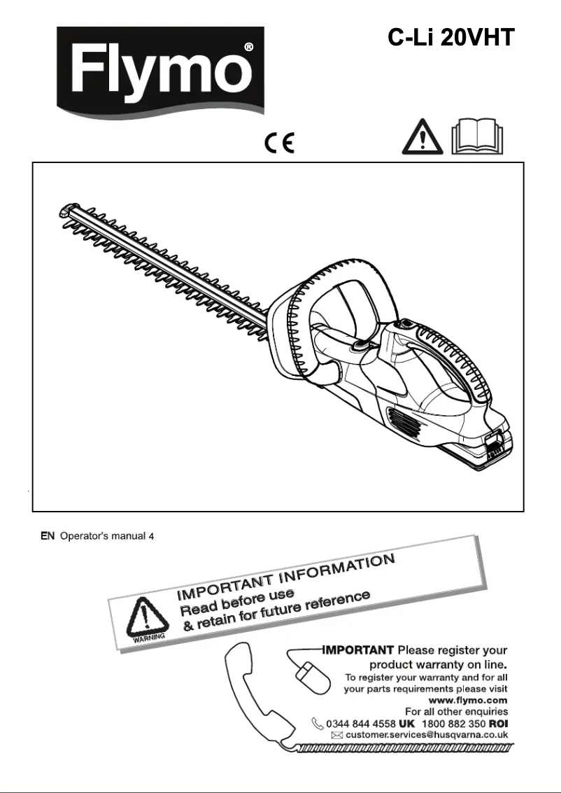 Página 1 del manual Manual de usuario Flymo Ci-Li 20VHT