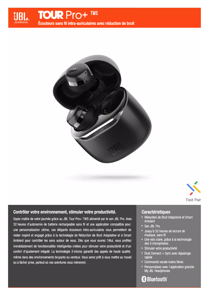 Imagen de la primera página del manual del dispositivo Tour Pro+ TWS