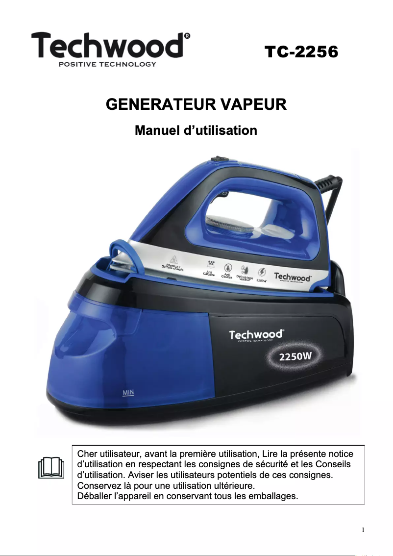 Imagen de la primera página del manual del dispositivo TC-2256