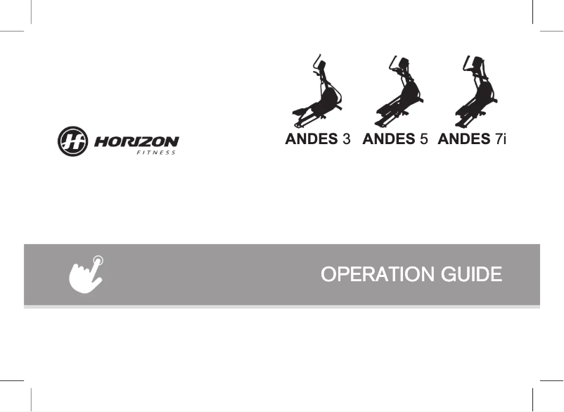 Página 1 del manual Manual de usuario Horizon Fitness Andes 5