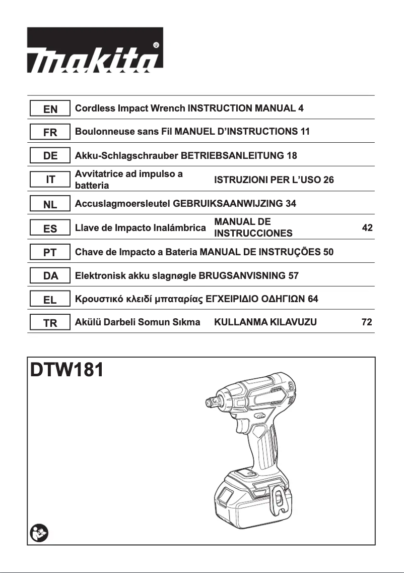 Imagen de la primera página del manual del dispositivo DTW181ZJ
