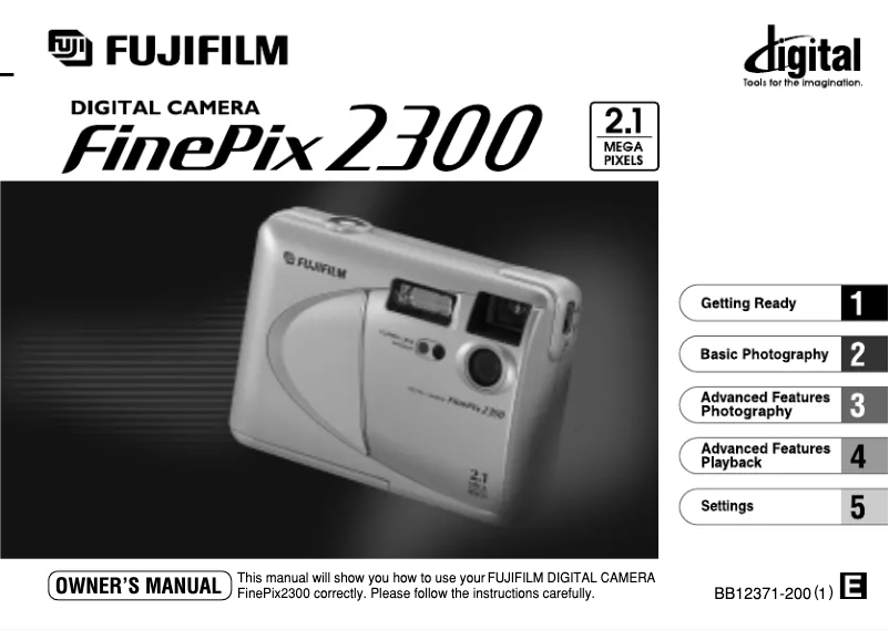 Página 1 del manual Manual de usuario Fujifilm FinePix 2300