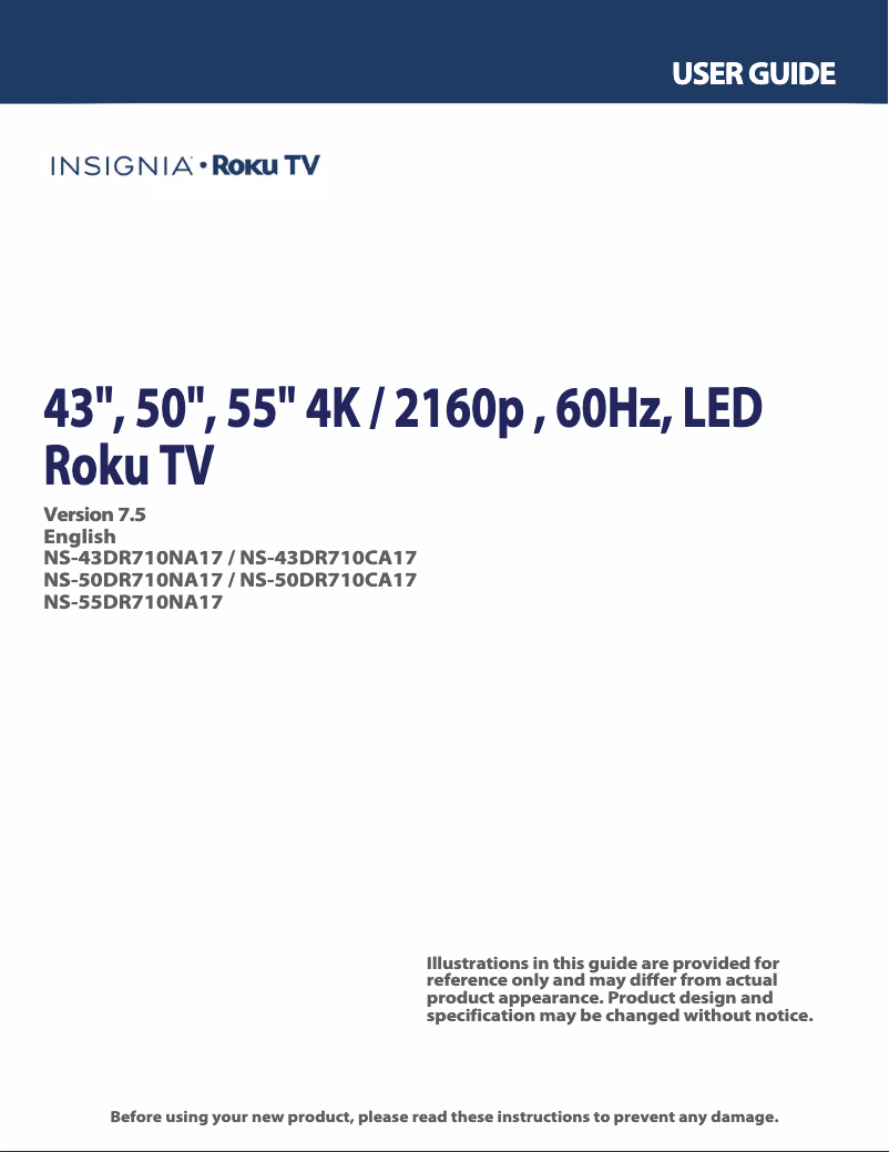 Página 1 del manual Manual de usuario Insignia NS-55DR710NA17