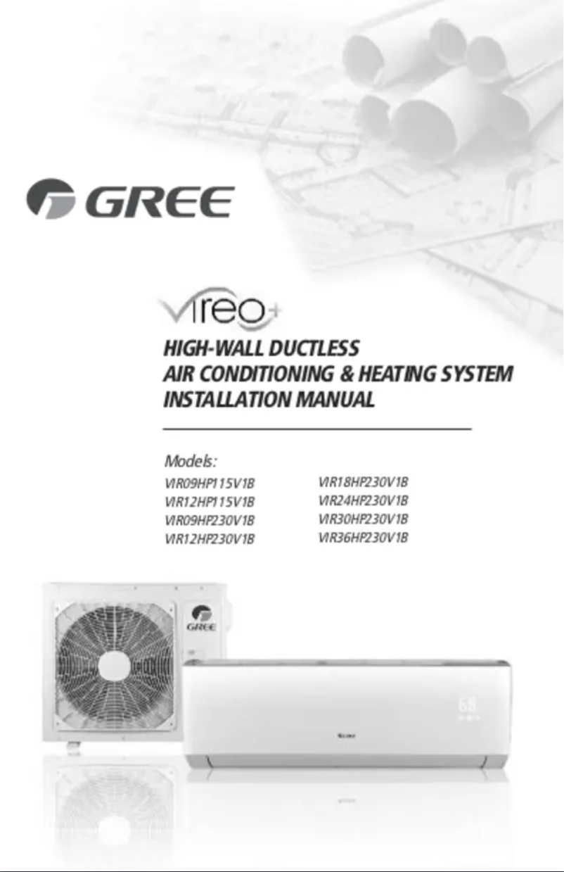 Página 1 del manual Manual de usuario Gree VIR09HP115V1BO
