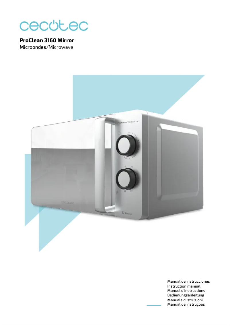 Página 1 del manual Manual de usuario Cecotec ProClean 3160 Mirror