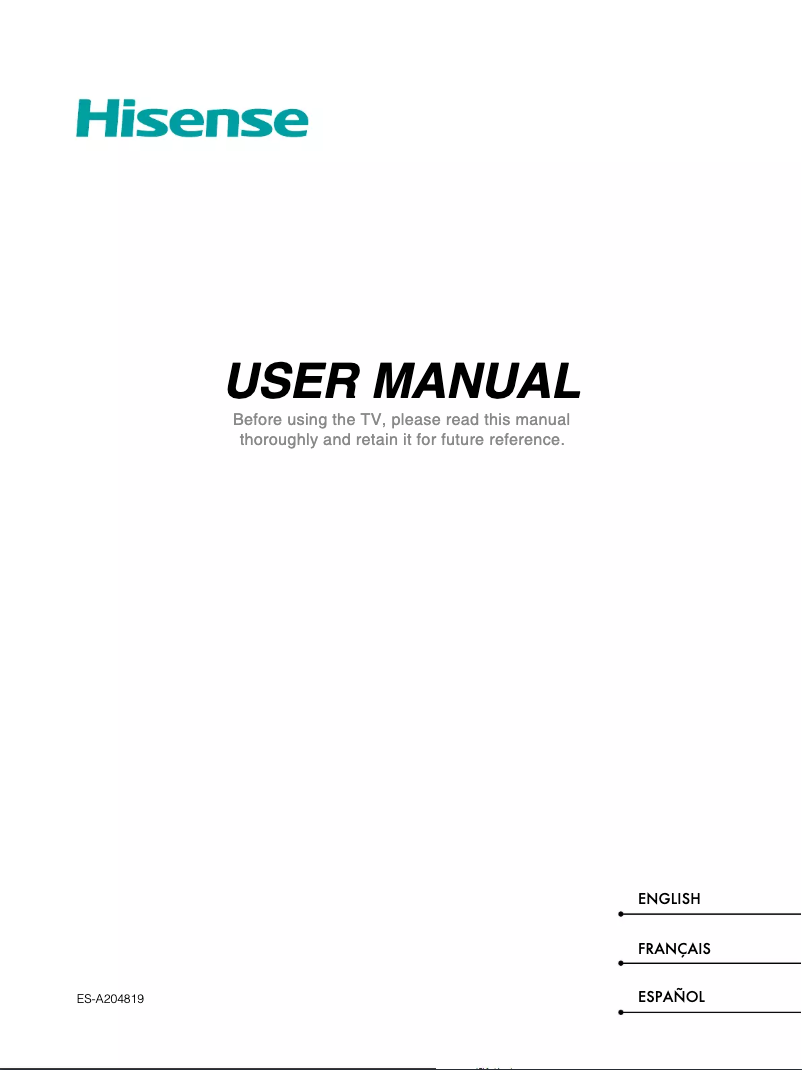 Imagen de la primera página del manual del dispositivo 55U8KQ