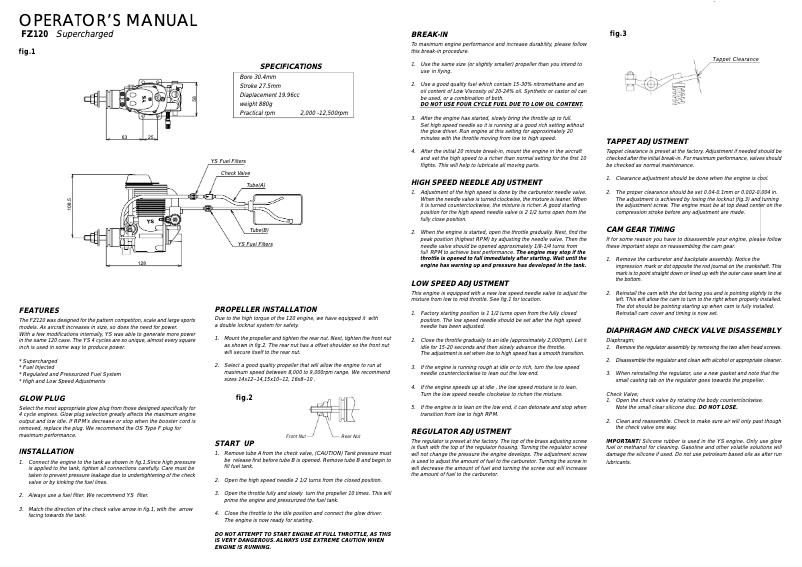 Página 1 del manual Manual de usuario YS FZ120