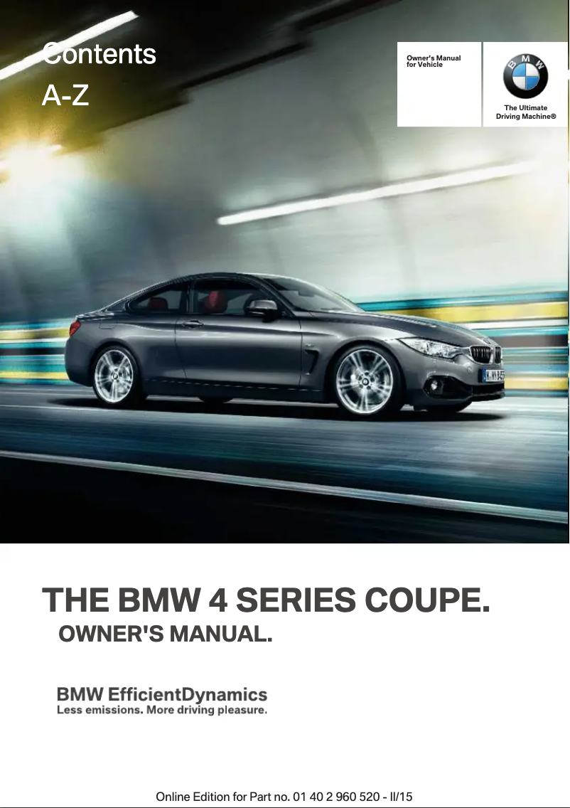 Página 1 del manual Manual de usuario BMW 435i xDrive Coupe (2015)