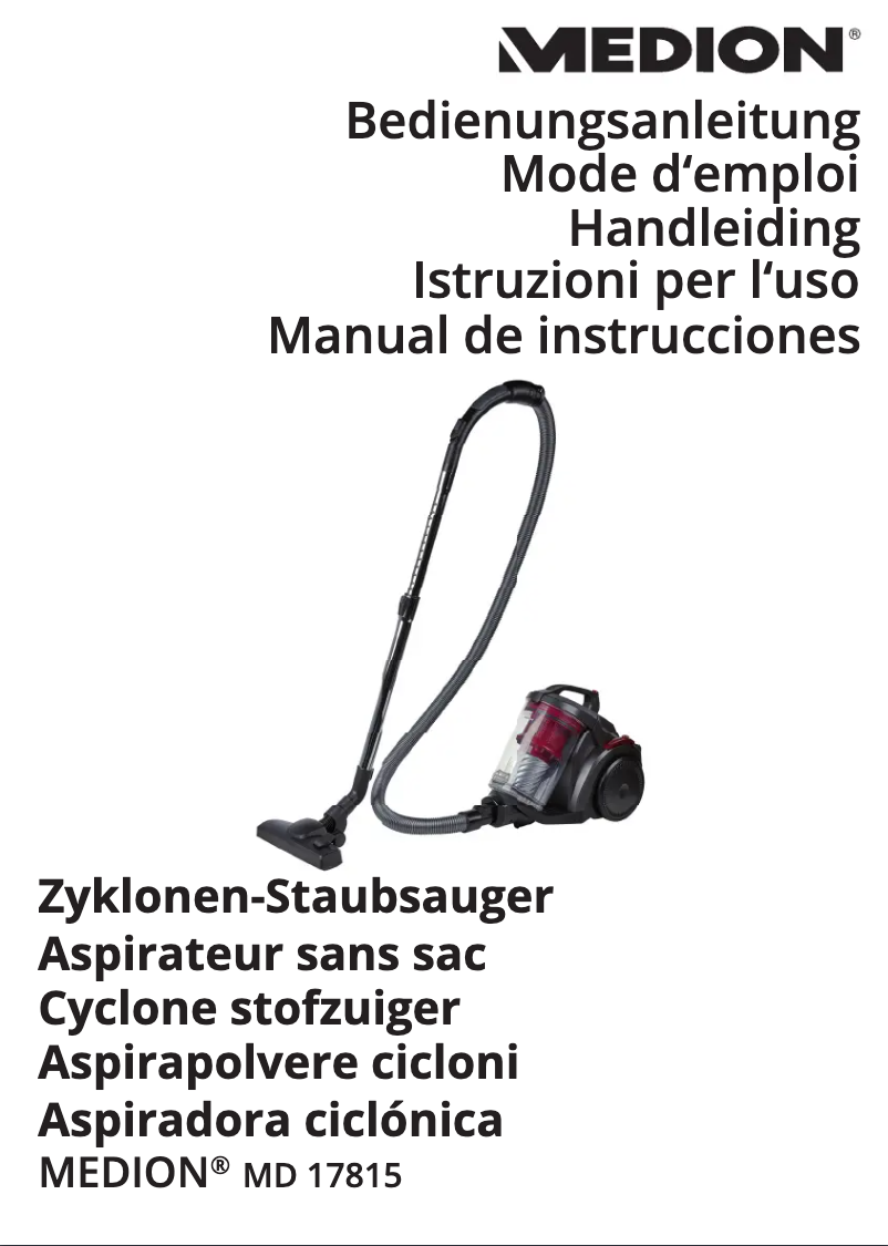 Imagen de la primera página del manual del dispositivo MD 17815