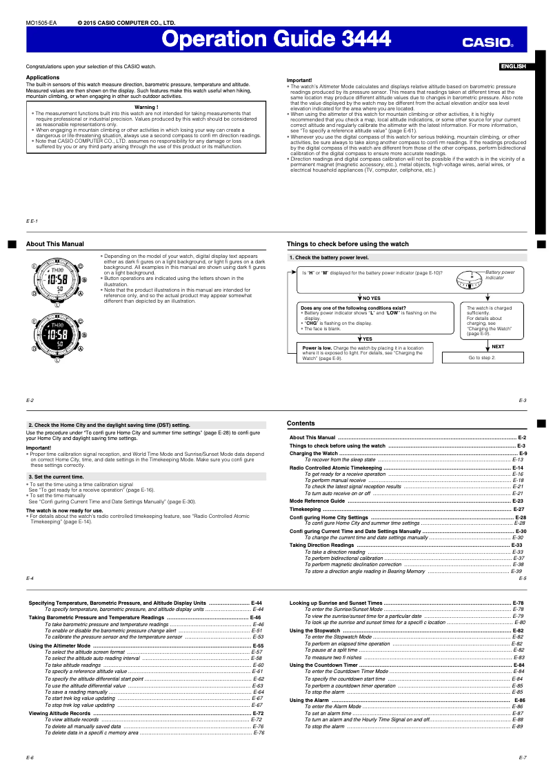 Imagen de la primera página del manual del dispositivo 3444