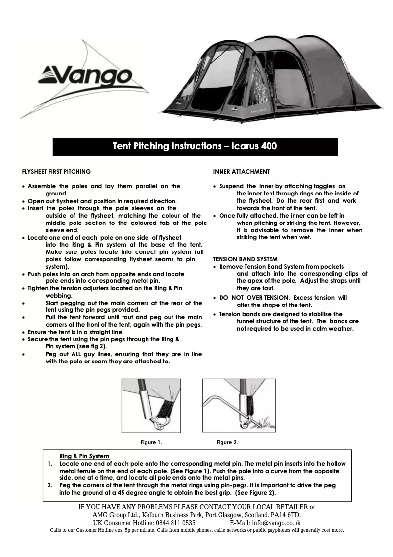 Imagen de la primera página del manual del dispositivo Icarus 400