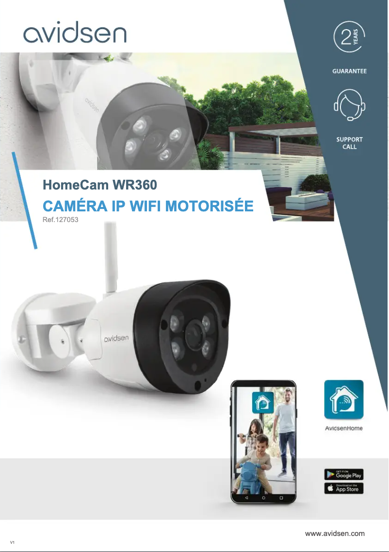 Página nº 1 - Manual de usuario Avidsen HomeCam WR360