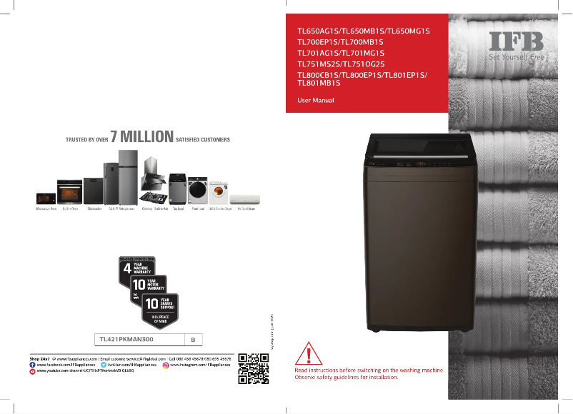Imagen de la primera página del manual del dispositivo TL801MB1S