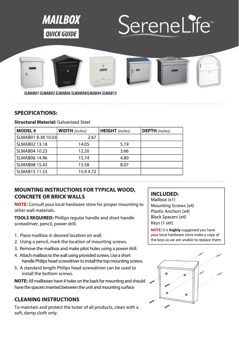 Imagen de la primera página del manual del dispositivo SLMAB06