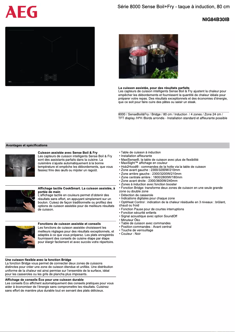 Imagen de la primera página del manual del dispositivo NIG84B30IB