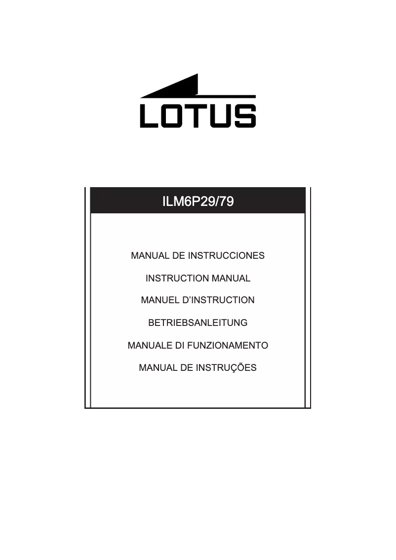 Página 1 del manual Manual de usuario Lotus ILM6P29/79