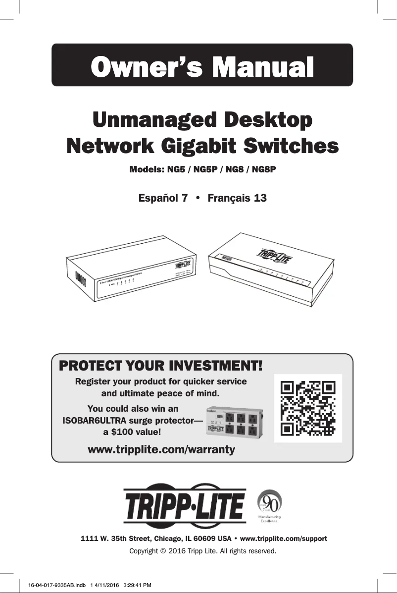 Imagen de la primera página del manual del dispositivo NG8